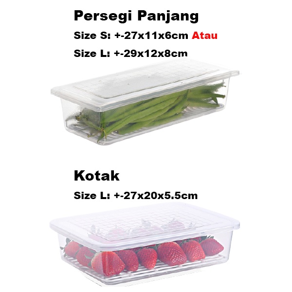 Adda Home - Toples Bening Tempat Penyimpanan Daging Seafood Sayur Buah Serbaguna