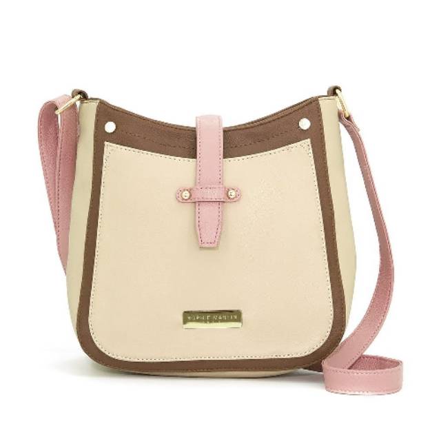  TAS  SELEMPANG  WANITA ELEGANT PINK CREAM BALFE T4917C7 