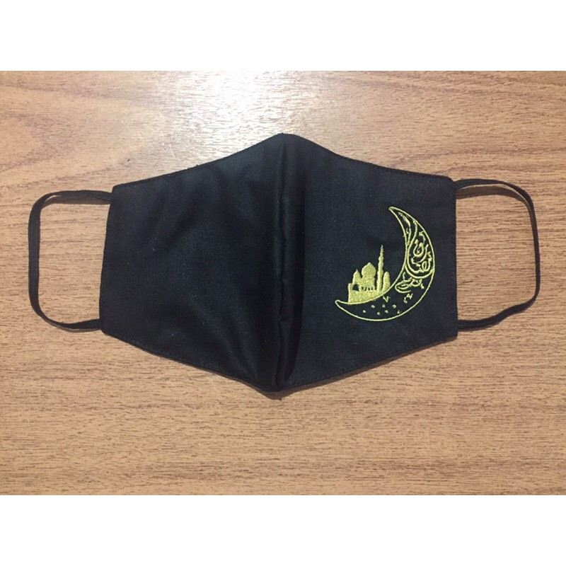 Masker Ramadhan Kareem (bordir &amp; 3ply)