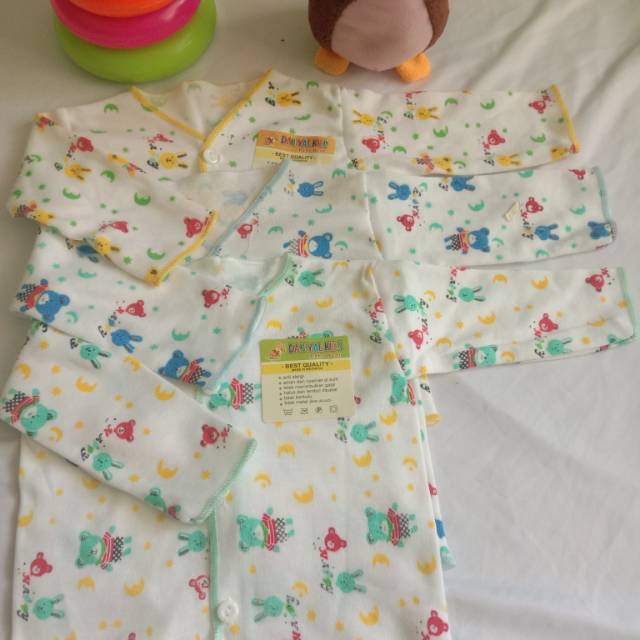 Baju bayi tangan panjang 1Lusin