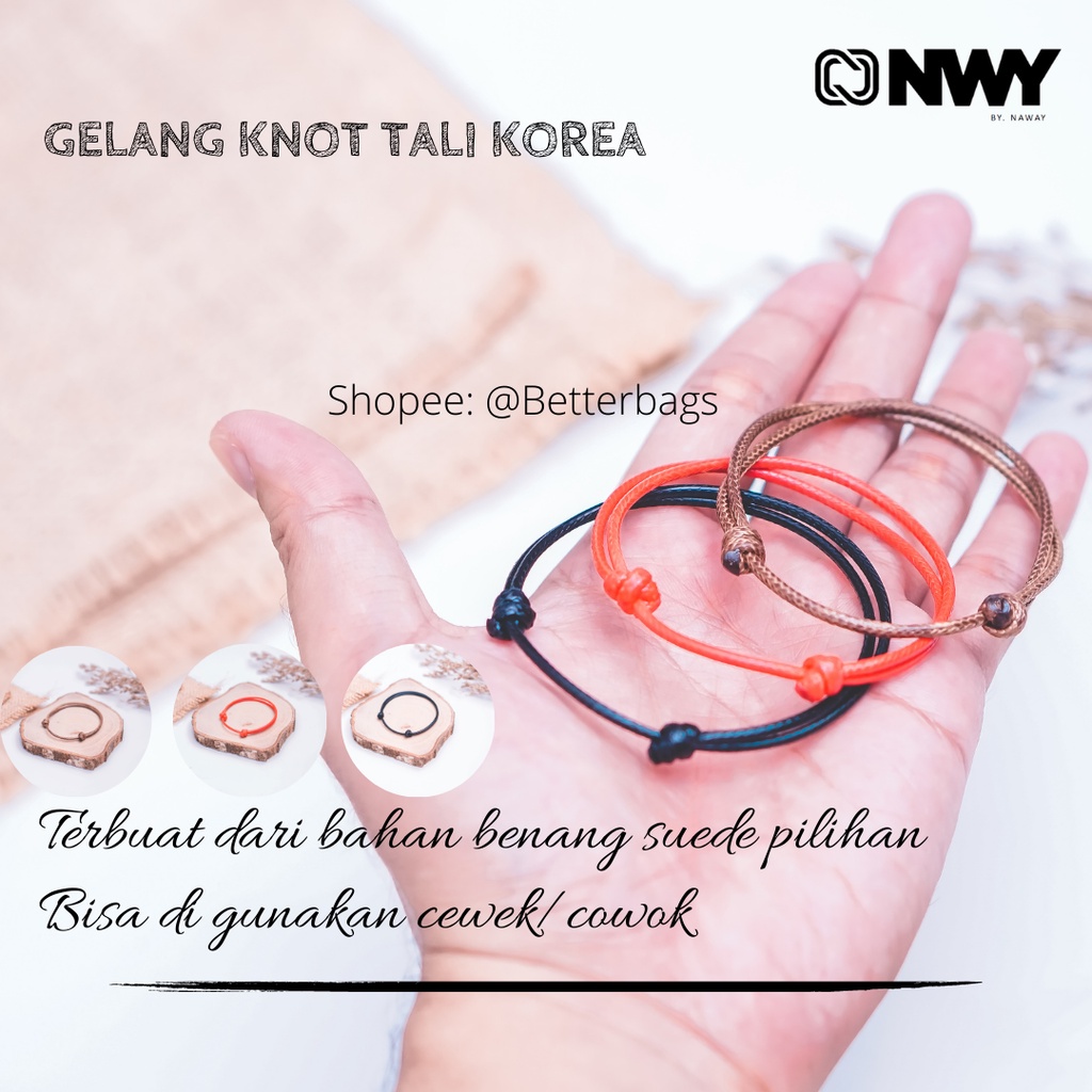 Gelang Korean Tali Pria/Gelang Wanita Murah Warna-Warni