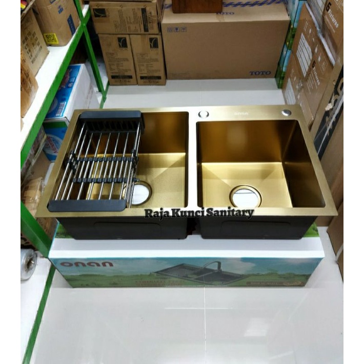 Kitchen Sink Onan Golden Hand 8245 Gold/Bak Cuci Piring 8245 Stainless GOLD