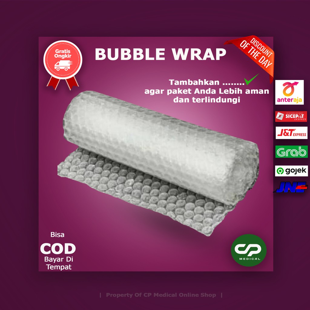 

Bubble wrap (untuk packing paket) 20cm x 30cm Bubble wrap Uk 20cm x 30 cm