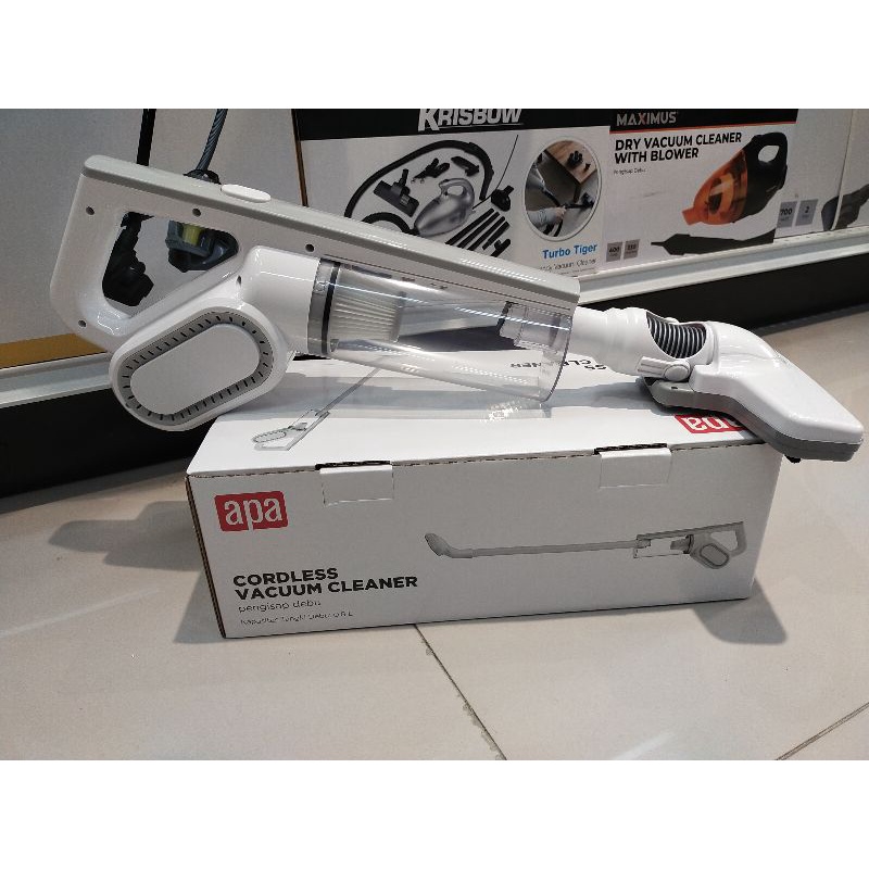 CORDLESS VACUUM CLEANER/PENGHISAP DEBU MERK APA - PUTIH