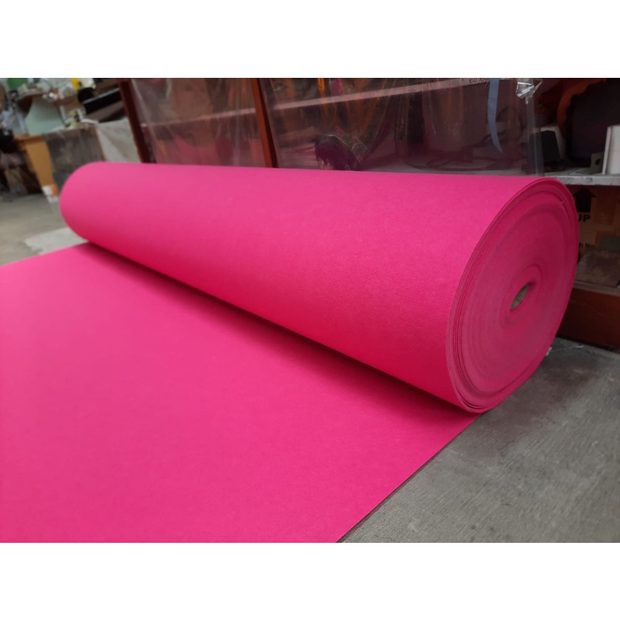 Karpet Bludru Polos 0,5x3m [METERAN] Bulu CAYLA PINK Lebar 3 meter, Murah, Pameran, Exhibition, Alas duduk, Kasur-1