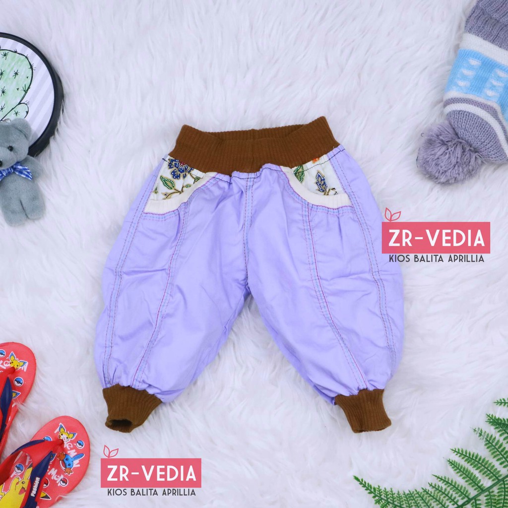 Jogger Flower uk 3-18bulan / Celana Baby Perempuan Bayi Joger Pants Cewek Salur Kotak Kantong Outfit