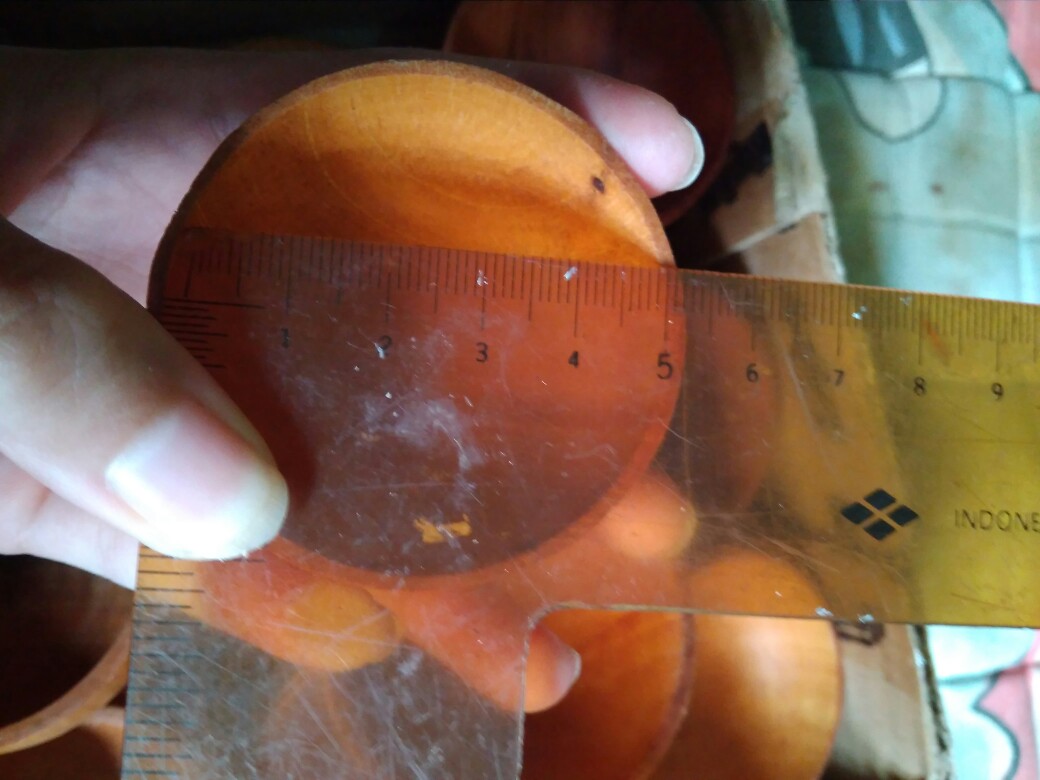 Paket 20 Pcs Mangkok Sambel Kayu Mahoni 6 Cm