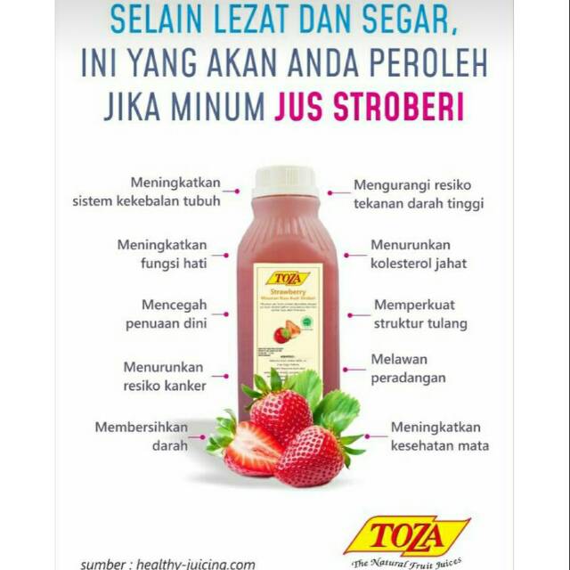 

Toza minuman jus rasa buah segar dengan kebaikan 1 Liter