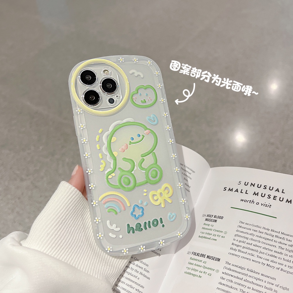 Soft Case Transparan Motif Kartun Dinosaurus Untuk Iphone 7 8 PLUS X XR XS 11 12 13 14 PRO MAX SE 2020