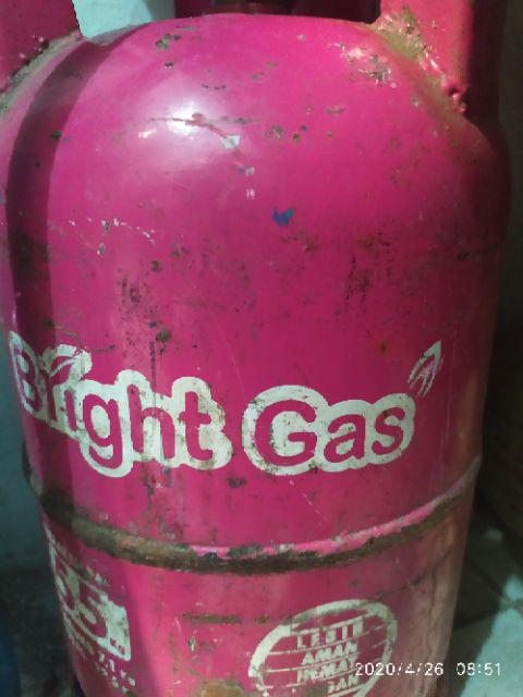 Bright Gas Berat Isi Pasti 5.5kg, Tabung 7.1kg,ttl 12.1kg Bkn Tbng Baru tdk Biasa Gosend Juga Grab