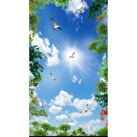 Wallpaper Custom Plafon Motif Awan