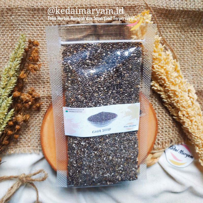 

Chia Seed Asli Organik Chiaseed 500 Gr 500 Gram Tulang Jantung Radang Darah Tinggi Gula Darah Diabetes