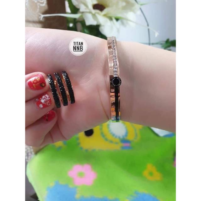SET GELANG DAN CINCIN TITANIUM