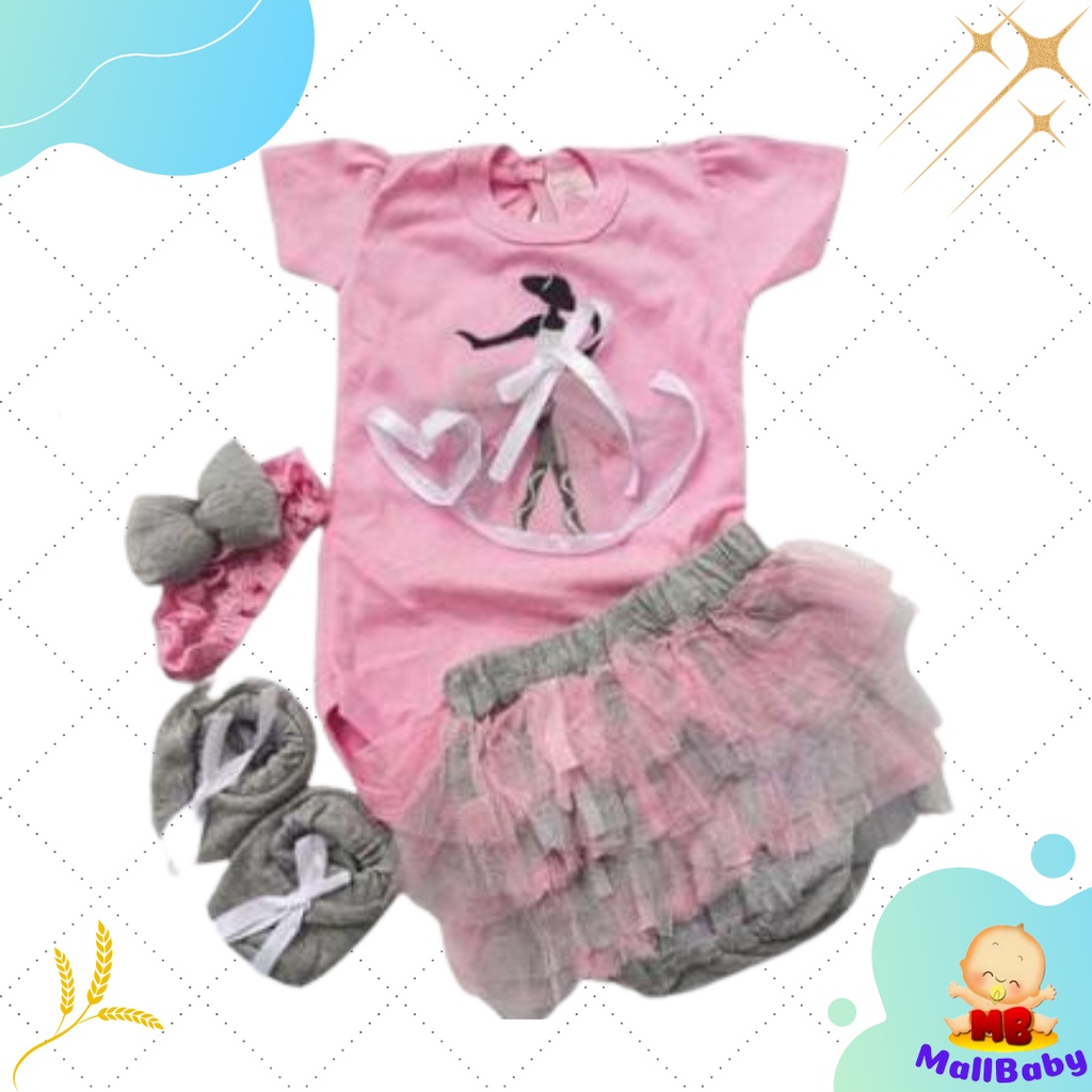 Baju Bayi Perempuan Setelan Jumper Rok - Cute Ballerina