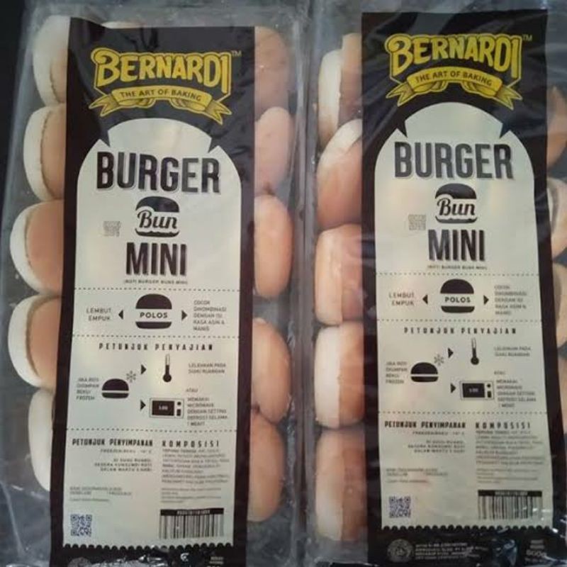 

Termurah!!! Roti burger mini bernardi isi 20
