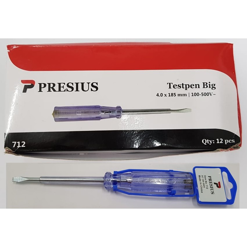 PRESIUS TESPEN LISTRIK 712 (HARGA GROSIR) OBENG MIN MINUS TESTPEN BESAR TES TEST PEN ORIGINAL KUAT