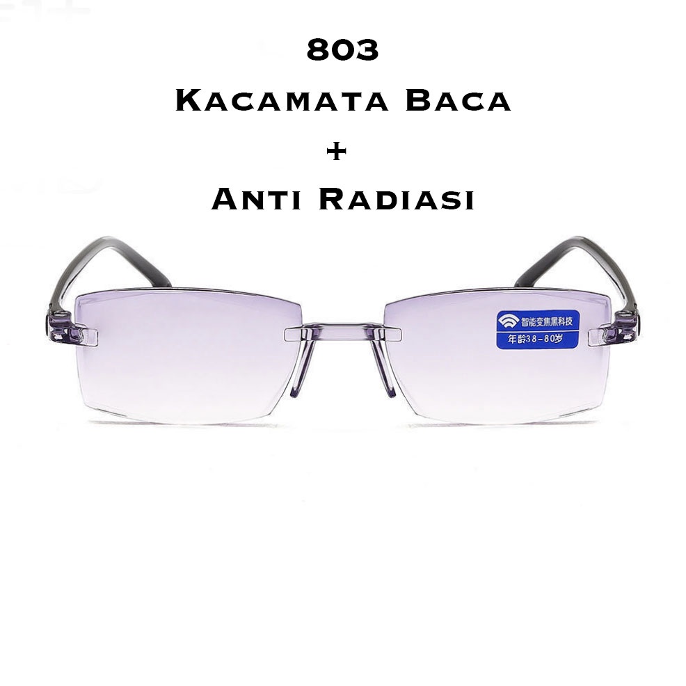 Kacamata Baca Lensa Plus Anti Radiasi +1.00 s/d + 4.00  Kacamata Pria Reading Glasses 803