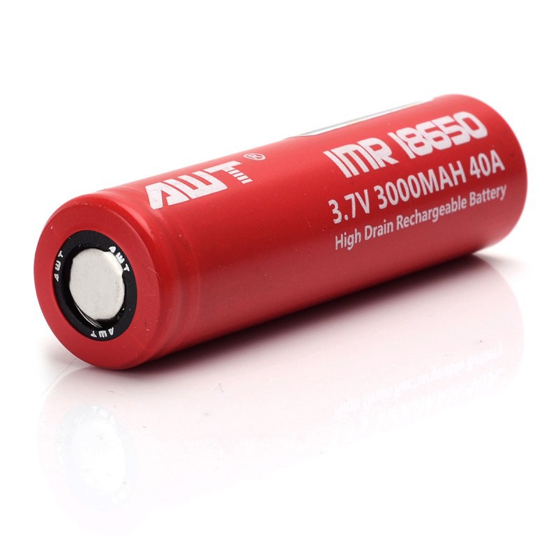 Baterai Vapor AWT MERAH 3000mAh 40A Battery 18650 Rokok Elektrik Professional - 1 PCS