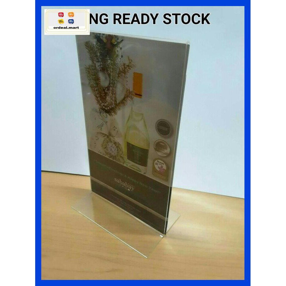 

6Rtiut7- Acrylic Tent Card ( Tempat Menu / Nomor Meja ) 5Ea5W5-