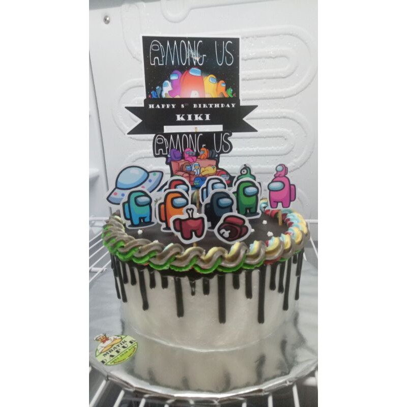 

kue tart ulang tahun ultah custom karakter among us kota malangyy