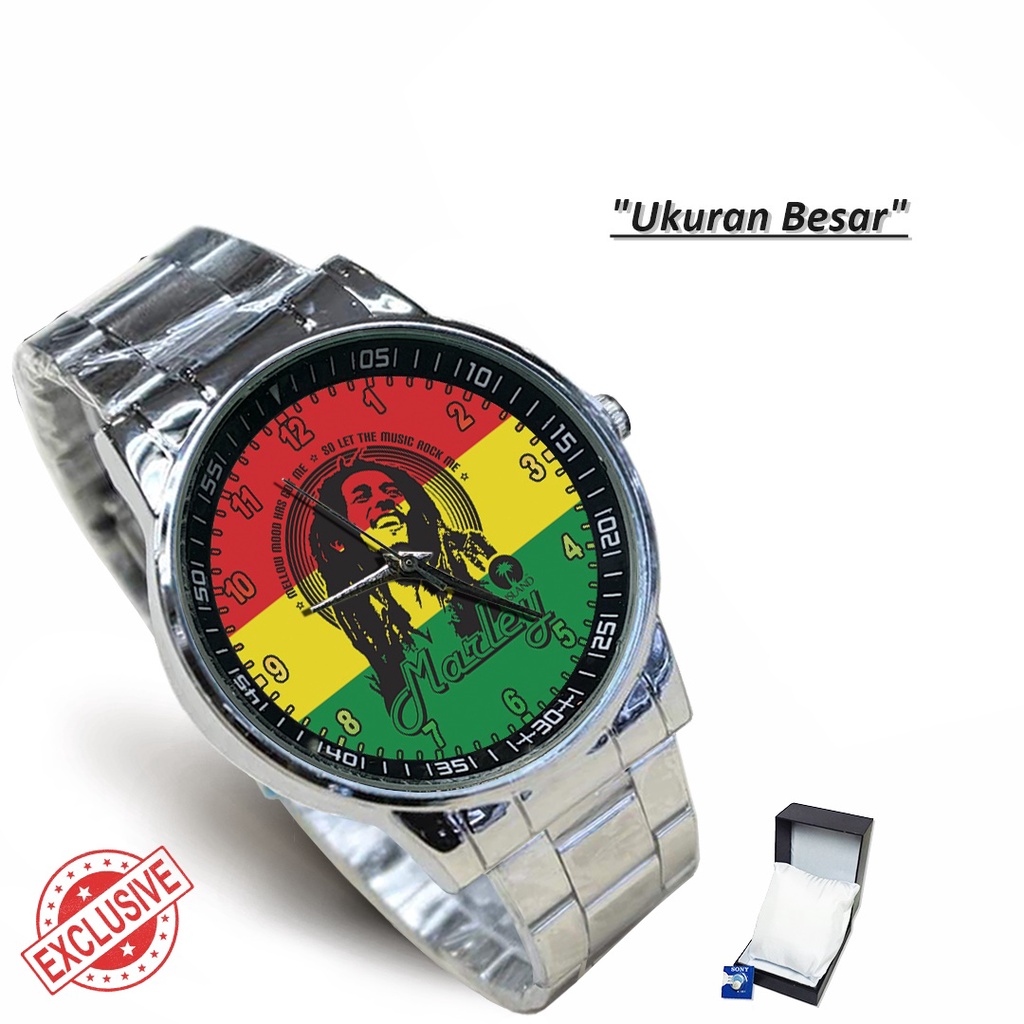 Jam Tangan Rantai Couple BOB MARLEY JAMAICA - 3 (Awesome)