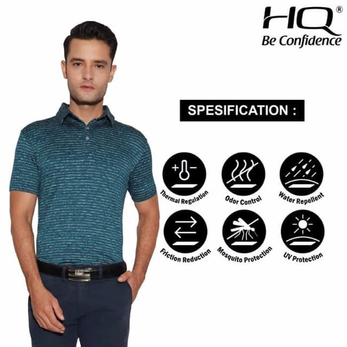 Baju Polo Shirt HQ Men - GRATIS TOPI EXCLUSIVE HQ
