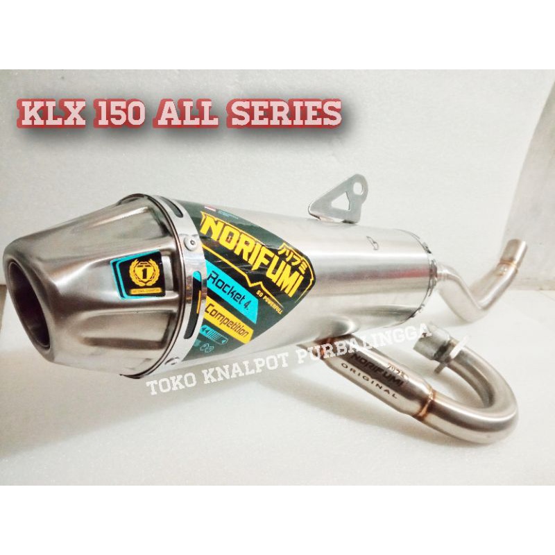 knalpot NORIFUMI ROCKET 4 KOMPETISI COMPETITION SILINCER PANJANG HEADER BENDING PNP CRF 150L KLX 150