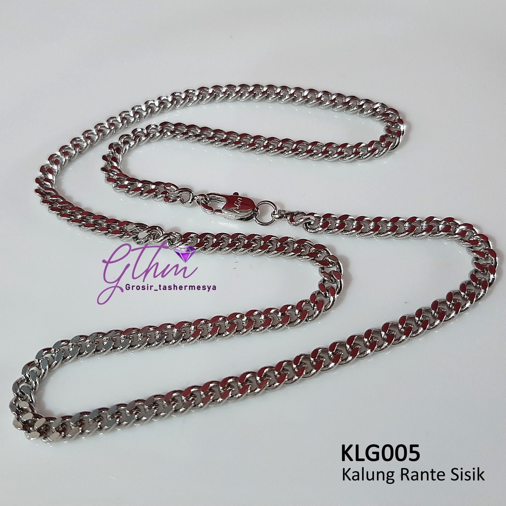 Kalung Rante Sisik Naga Polos Gold Plated Perhiasan Import Premium Anti Karat KLG005 GTHM