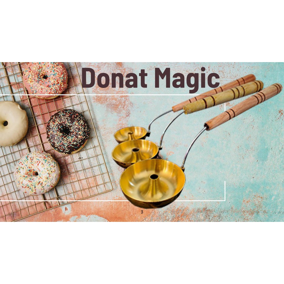 Cetakan Donat Cair kuningan anti lengket 6cm, 8cm dan 10cm