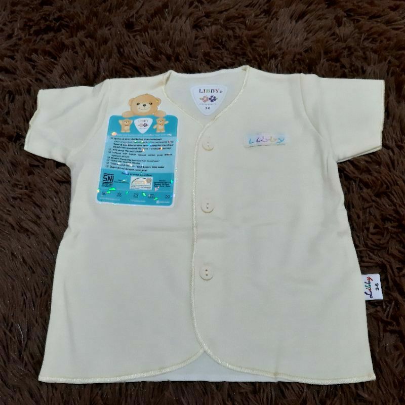 3 PCS BAJU BAYI  MERK LIBBY POLOS TANGAN PENDEK