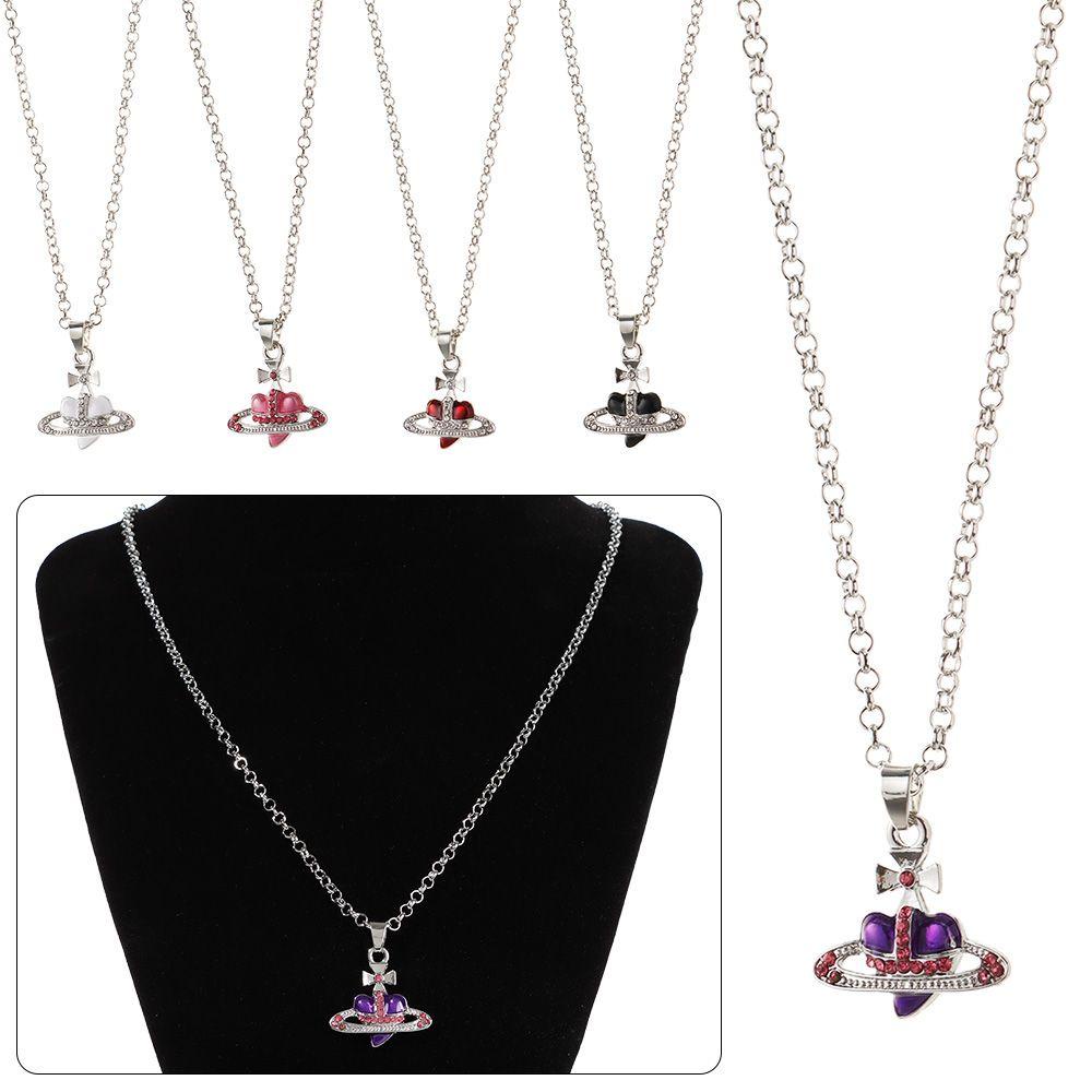 Kalung Hati Nanas Ins Style Vintage Fashion Jewelry Necklaces Untuk Wanita Women Hadiah Rantai Klavikula