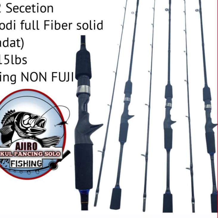 TGS.02Jl22w - Joran pancing ul spinning bc casting baitcasting fiber solid ajiro sniper 165 180 198