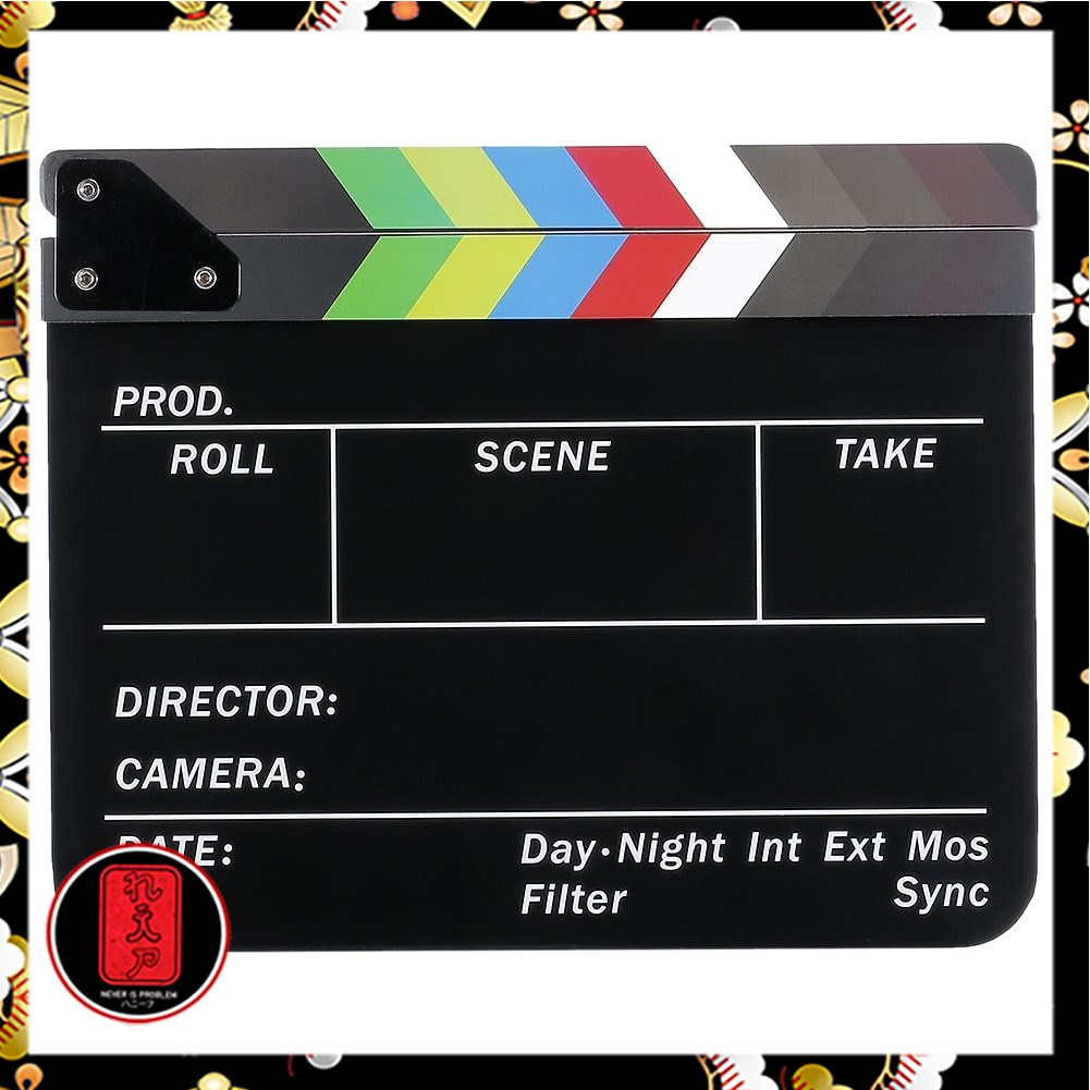 Profesional Clapper Board Colorful Acrylic