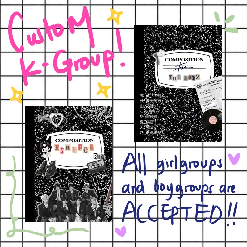 

[READ DESC]PRE-ORDER A5 COMPOSITION COLLECTION BOOK FOR PHOTOCARD BINDER K-EDITION BY THMDCRSH