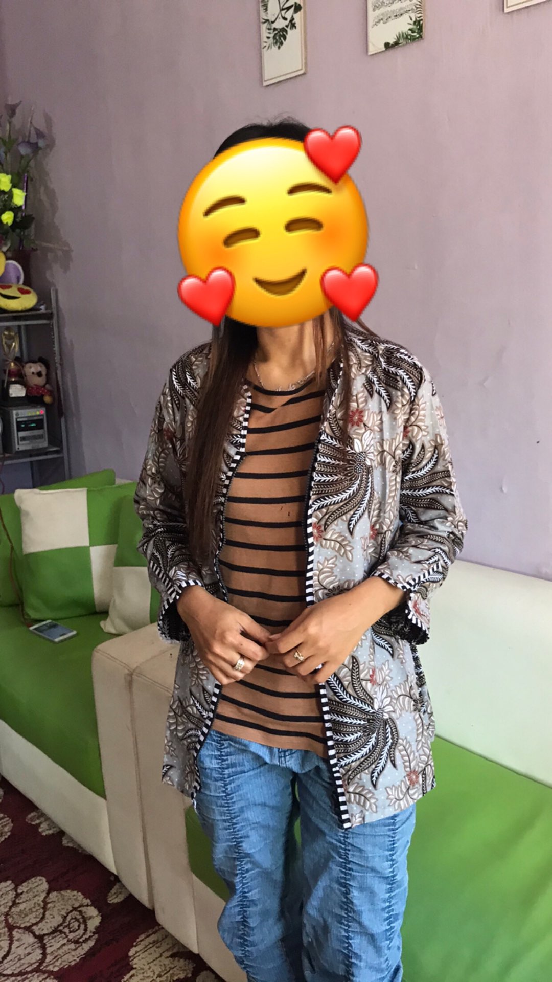 Tey-17 Batik Wanita Asj Sa Hrb026 Kenongo Tosca Pendek