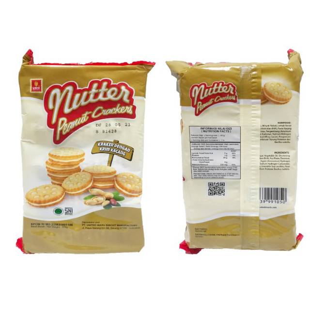 

NUTTER PEANUT CRACKERS / Biscuit CREAM KACANG / Roti Kacang / Kue Kacang Tanah / Biskuit Import