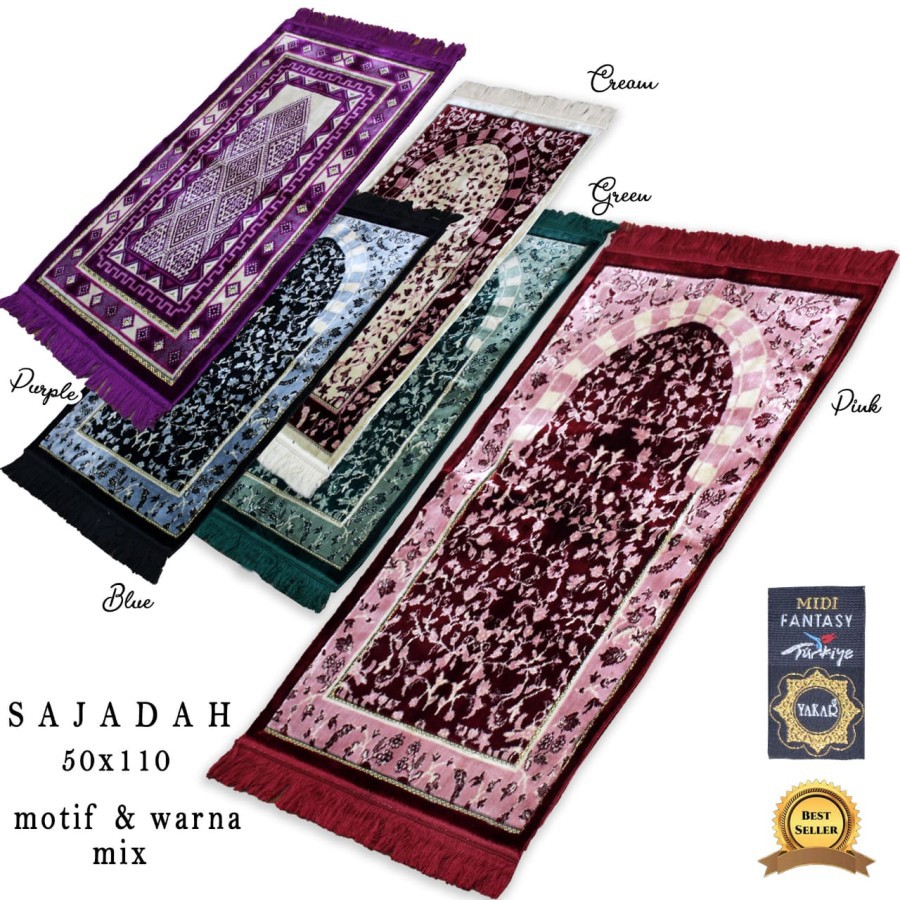 SAJADAH YAKAR RAOUDO MIDI TEBAL HALUS KUALITAS BEST/SELLER/GROSIR/COD