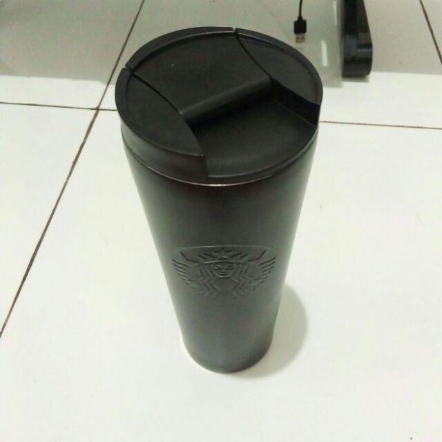 Starbucks Tumbler Siren Black Matte Troy Limited Rare Stainless