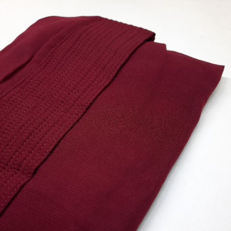 SALE Hijab Khimar livia alifa 2 layer oval / Jilbab 2 layer-Standar Maroon