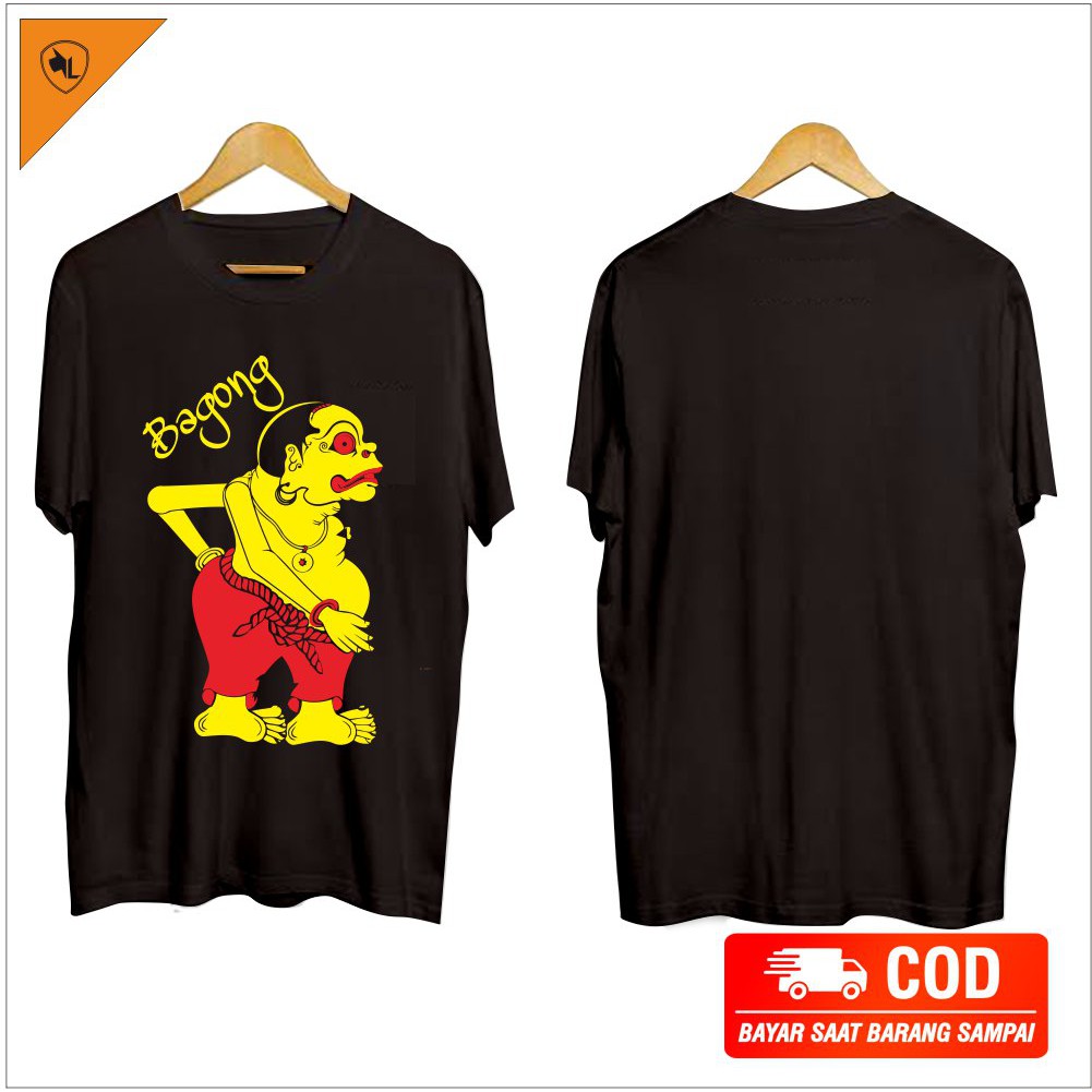 KAOS PRIA/KAOS WAYANG/KAOS BAGONG NDUGAL/KAOS WAYANG BAGONG/ATASAN/PAKAIAN PRIA