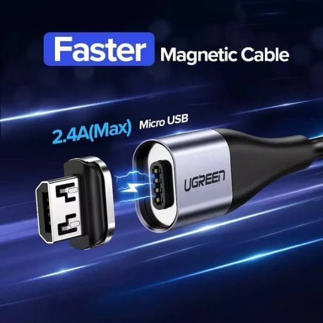 UGREEN KABEL DATA MAGNETIC FAST CHARGE QC 3.0 MICRO USB