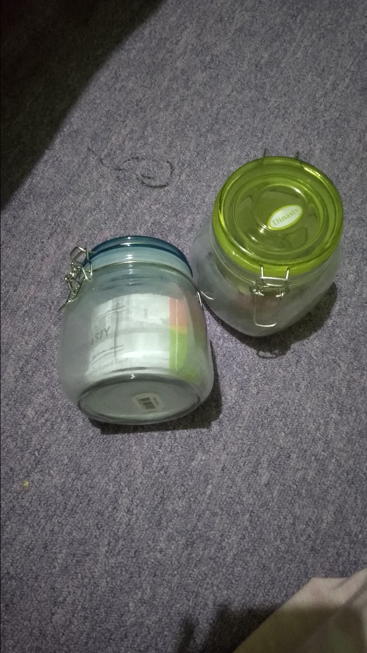 Toples Kaca Hermetico Warna / Toples Madu Storage Jar Hm 750 Gl Tutup Warna Warni (per Biji)