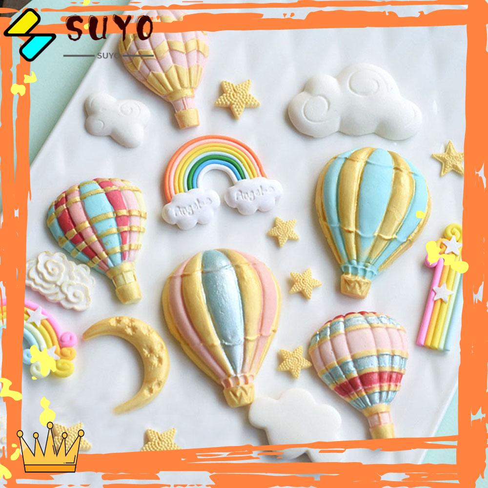 Suyo Cetakan Kue / Permen / Pastry Bahan Silikon Warna Pelangi Ramah Lingkungan