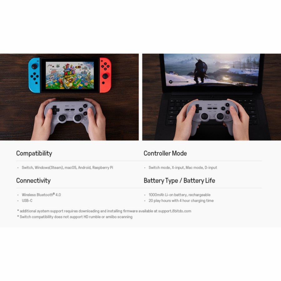 8bitdo Pro 2 Wireless Controller joystick Switch PC Android MacOs Original Stick