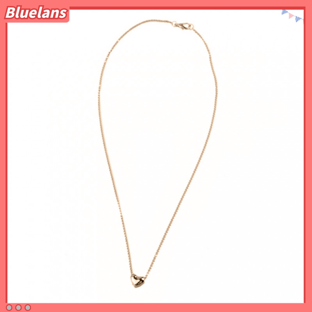 2pcs / Set Kalung Rantai Double Layer Bentuk Hati Bahan Alloy Untuk Kencan