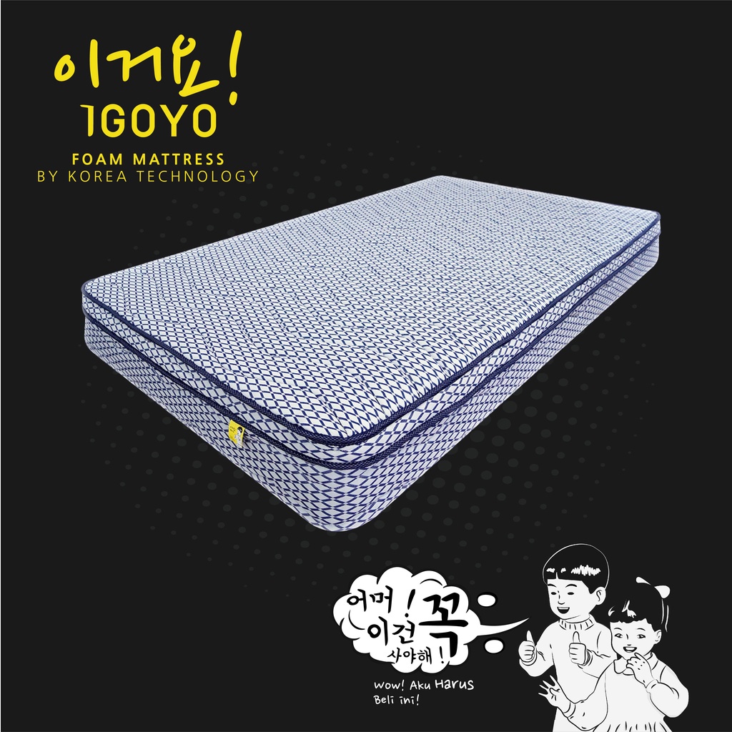 IGOYO Foam Mattress Kasur Busa Tinggi 25 Cm / Garansi 10 Tahun Navy