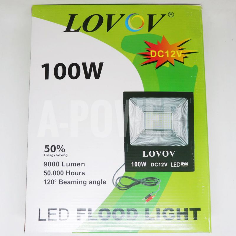 Lovov - Lampu LED Sorot DC 100W (Putih)