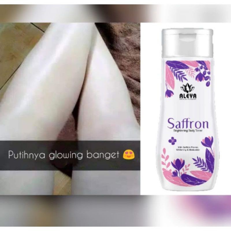 Toner saffron badan aleya Facemist toner pemutih badan saffron glowing ampuh penghilang bekas luka