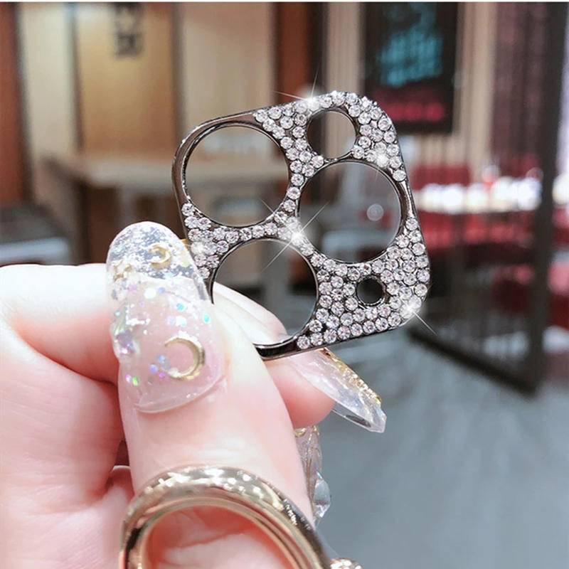 Rhinestone Glitter For iPhone 13 12 11 Pro Max Mini Camera Lens Protector Case Shiny Diamond Screen Protective 12Pro 13Pro iPhone 12