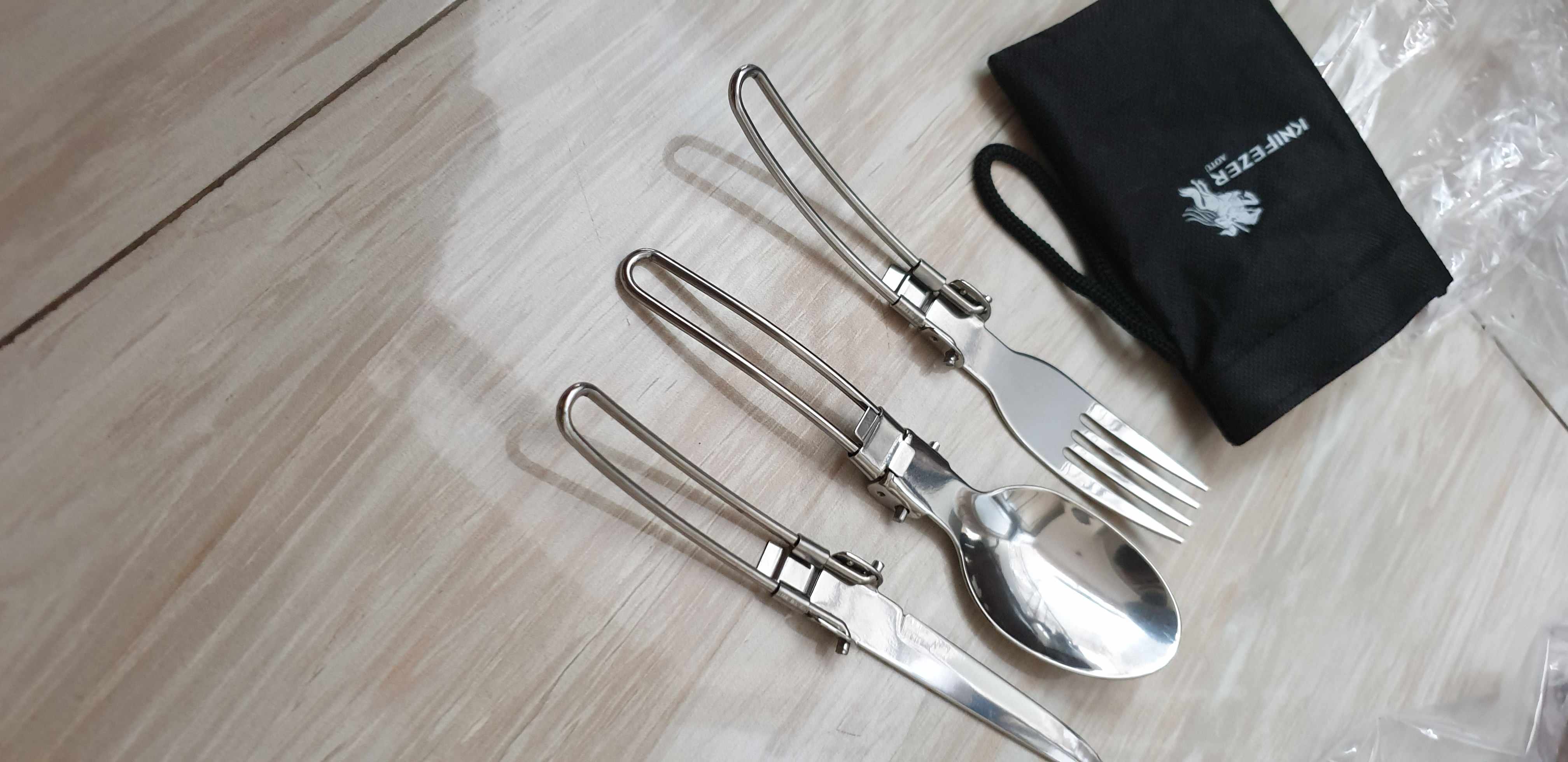 Sendok Garpu Pisau Lipat Portable